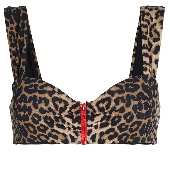 Veronica Beard Balos Zip Front Bikini Top *size estimated* - Picture 3 of 7